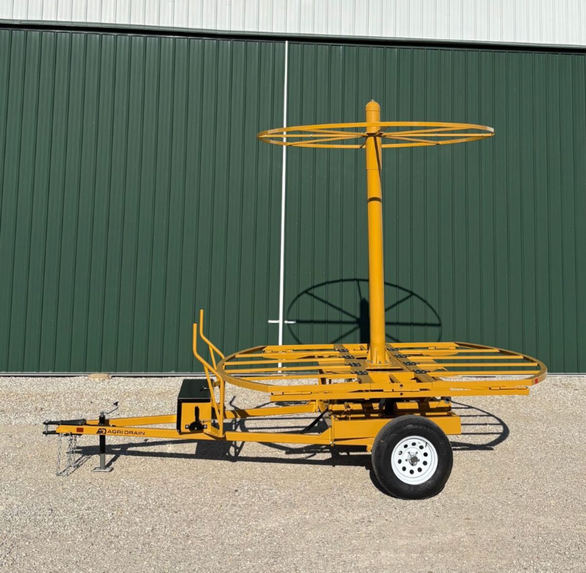 AgriDrain Electric Over Hydraulic Tile Reel Trailer